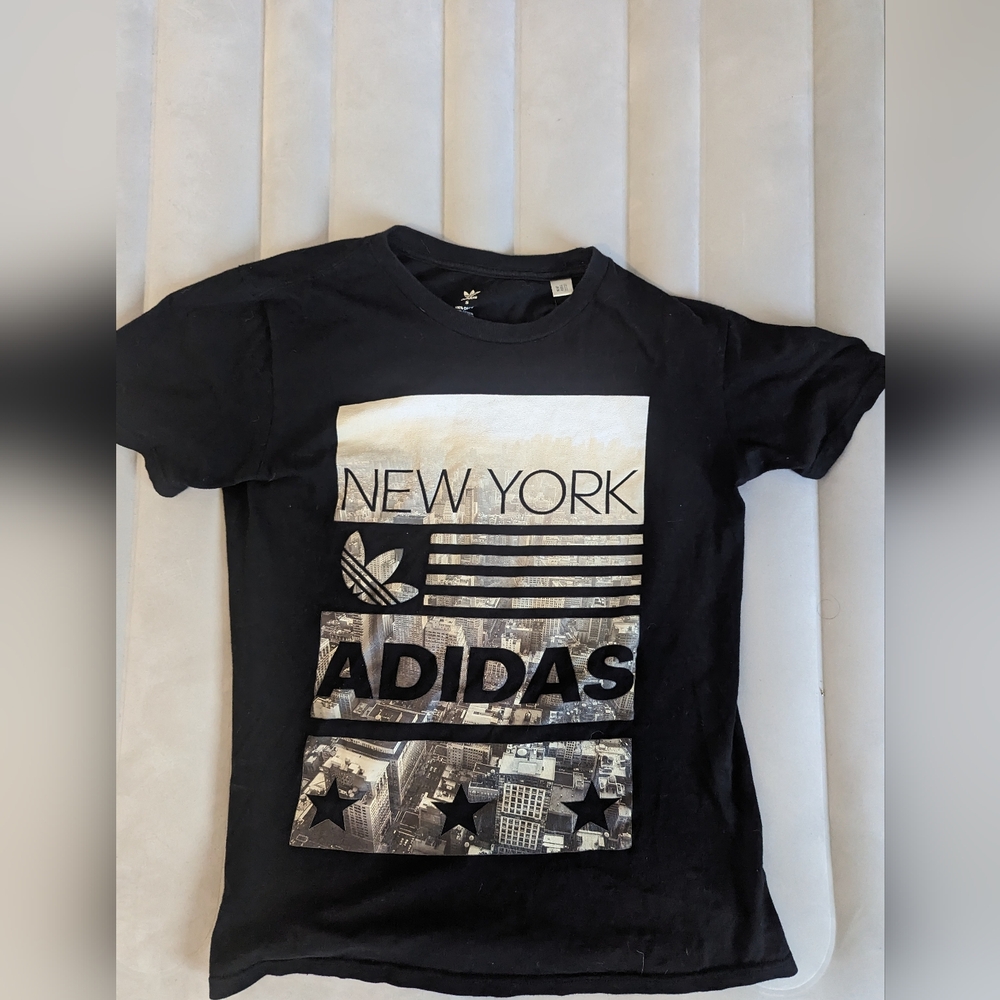 Adidas Black New York Graphic Tee